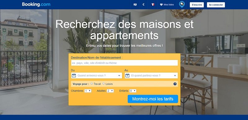 Booking.com : un des acteurs de la location entre particuliers