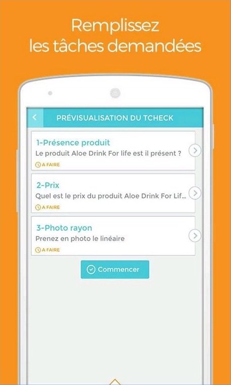 gagner de l'argent avec l'application smartphone tcheck it