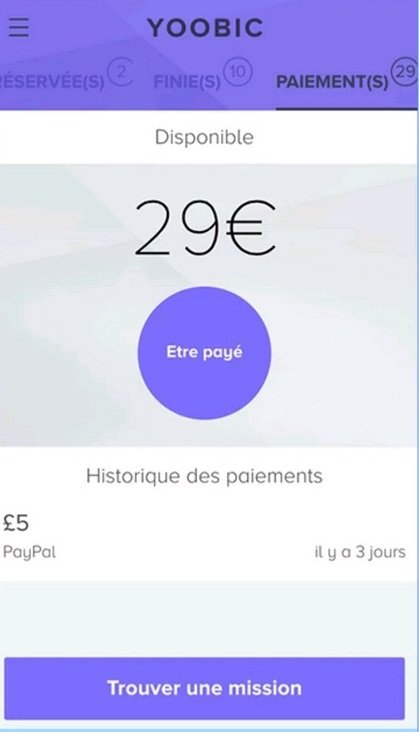 Yoobic: récuperer ses gains