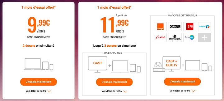 Les abonnements et les tarifs OCS