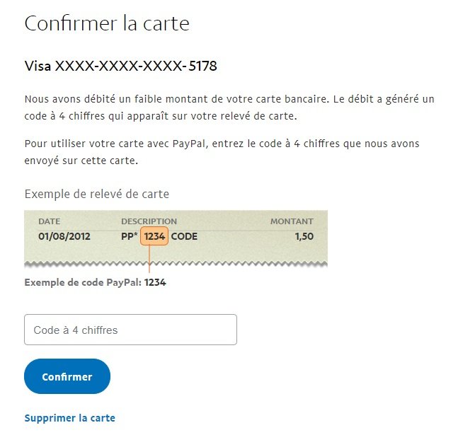 Ajouter sa carte bancaire sur Paypal