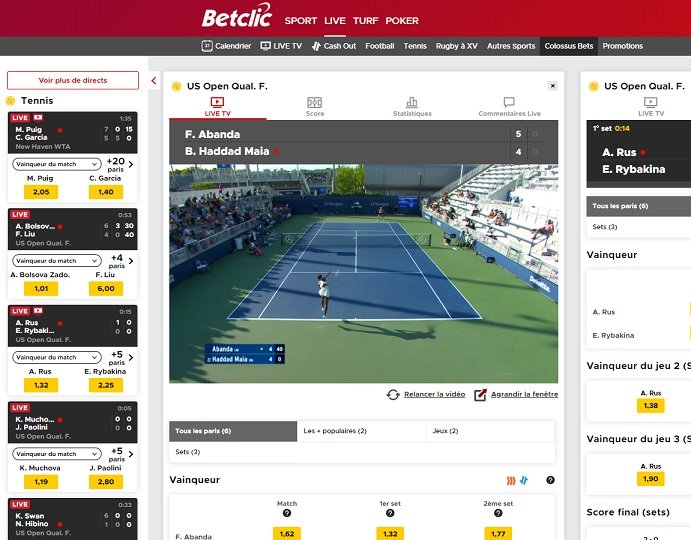 le live TV de betclic