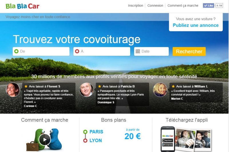 Blablacar : le covoiturage pour voyager moins cher