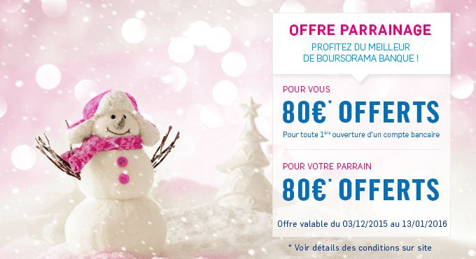 Offre de parrainage chez Boursorama