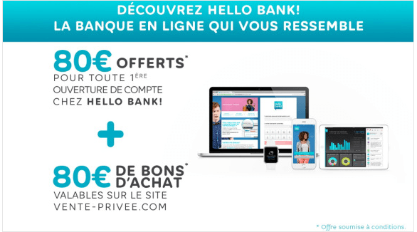 Promotion Vente privée pour les banques en ligne