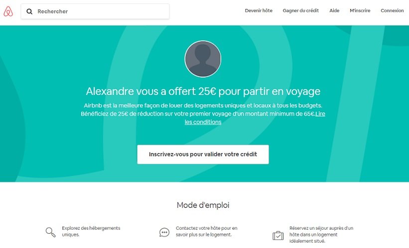 parrainage Airbnb : profitez de 50 euros offert pour voyager