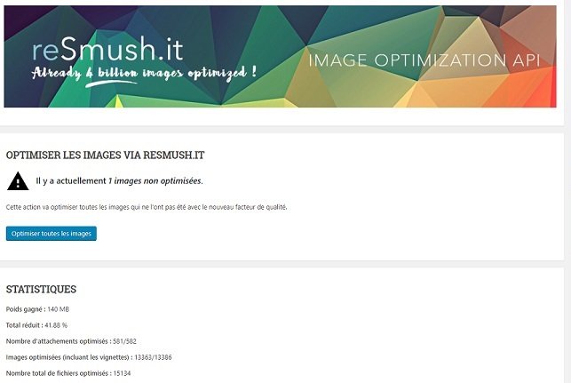 resmush it image optimisation wordpress plugin